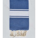 fouta plate bleu électrique