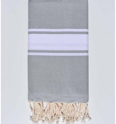 Grande fouta gris bleu