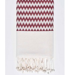 Beach towel zigzag burgundy...