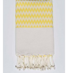 Fouta zigzag jaune