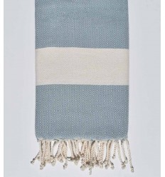 Fouta chevron diamant bleu...