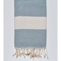 Fouta Diamant bleu givré