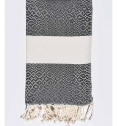 Fouta Diamant gris foncé