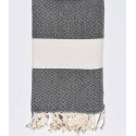 Fouta Diamant gris foncé