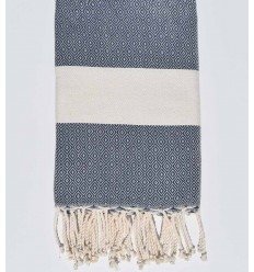 Fouta Diamant bleu guède