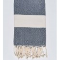 Fouta Diamant bleu guède