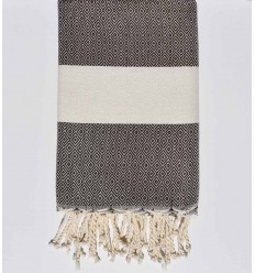 Fouta Diamant marron - FOUTA TUNISIA