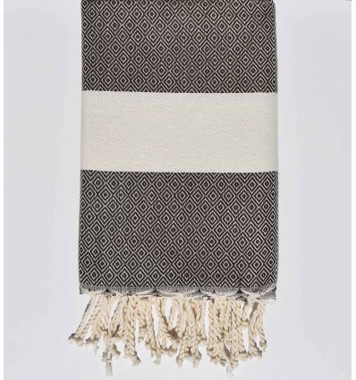 Fouta Diamant marron - FOUTA TUNISIA