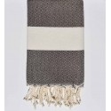 Fouta Diamant marron - FOUTA TUNISIA
