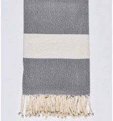 Fouta chevron Diamant gris...