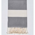 Fouta Diamant gris