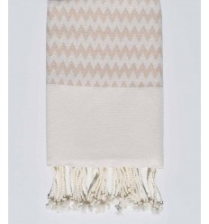 Fouta zigzag beige