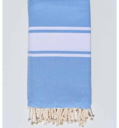 Jeté couple bleu ciel 1.90m*2m