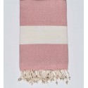 Fouta Diamant vieux rose