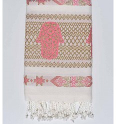 Fouta khomsa rose