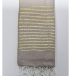 Jeté 1.50m*2.50m beige avec lurex