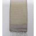 Jeté 1.50m*2.50m beige avec lurex