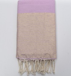 Fouta nid d'abeille rose...