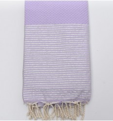 Fouta nid d'abeille glycine avec lurex