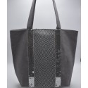 Sac Saint Tropez taupe avec motifs chevron