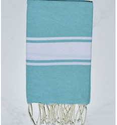 Fouta plate bleu givré