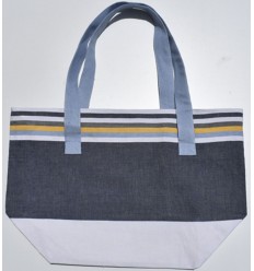 Grand Sac de plage Gris Taupe Uni en Fouta