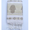 Fouta khomsa taupe