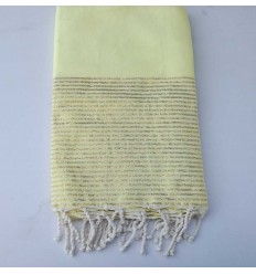 Fouta Lurex plate jaune clair