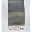 fouta plate lurex gris plomb