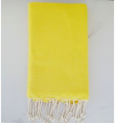 Fouta nid d'abeille unie...