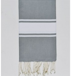 fouta Plate gris plomb