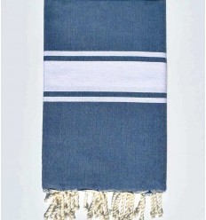 Fouta plate couleur bleu...