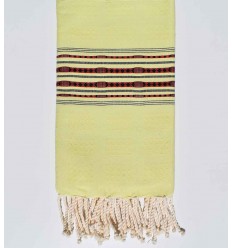 Fouta thalasso vert pistache clair avec motifs