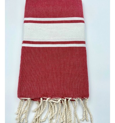 Fouta classique rouge - FOUTA TUNISIA