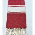 Fouta classique rouge - FOUTA TUNISIA