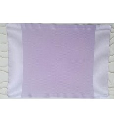 Lot de 10 serviettes de table couleur parme 2