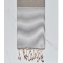 Fouta enfant nid d'abeille taupe