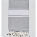 Fouta plate gris tourterelle