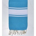 Fouta classique bleu azur - FOUTA TUNISIA