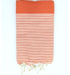 Fouta enfant orange corail