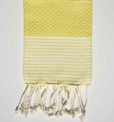 Serviette de table jaune...