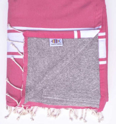 toalla de playa duplicado esponja bebe rosa y fucsia rosa