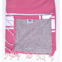 beach towel,doubled sponge baby pink and pink fuchsia