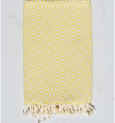 Fouta papillon jaune citron