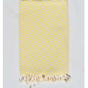 Fouta papillon jaune citron