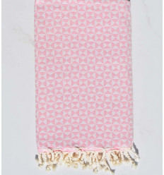 fouta papillon rose clair