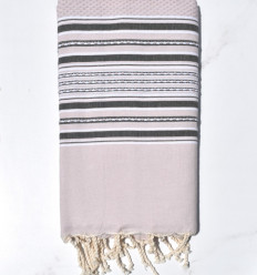 Fouta arabesque rose rose...