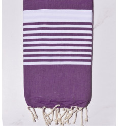 Fouta arthur violet avec rayures