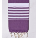 Fouta arthur violet avec rayures