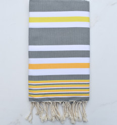 Fouta dina gris rayée...